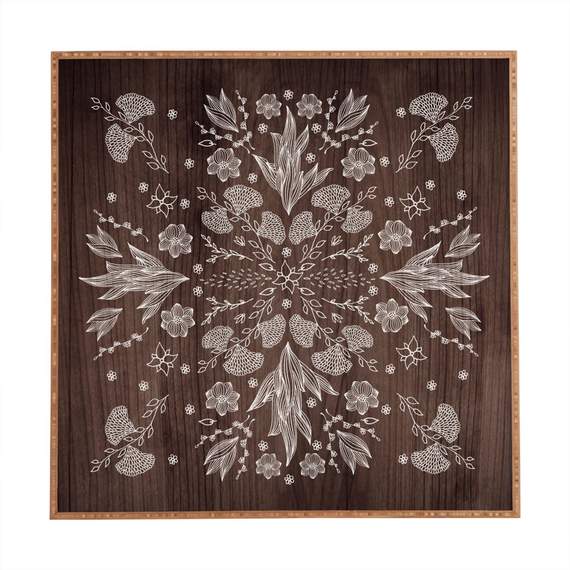 Flore blanc-cadre photo, impression sur bois, H 12 po x l 12 po x P 1 po
