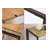 Modern Study Desk with Metal Frame, Atlantic Pine & Black Finish, 54.7 x 61.0 x 13.4 inches | 100% Melamine Coated Particle Board, Thickness: 0.7 inches | Stylish & Durable Design, Perfect for Home Office & Study Spaces