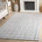 Ebony Hand Tufted Wool Pile Plaid Rug-95854128
