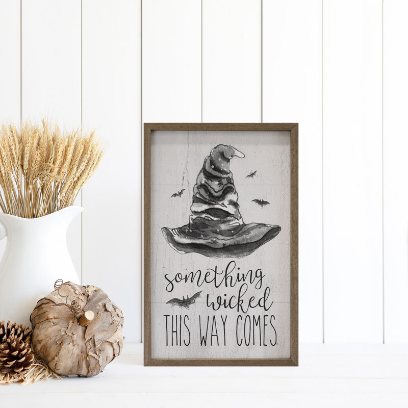 " Something Wicked Hat Whitewash ", 36" H x 24" W