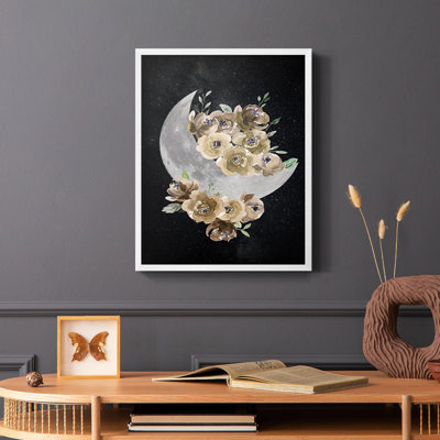 Reproduction encadrée de lune bohémienne - bois massif