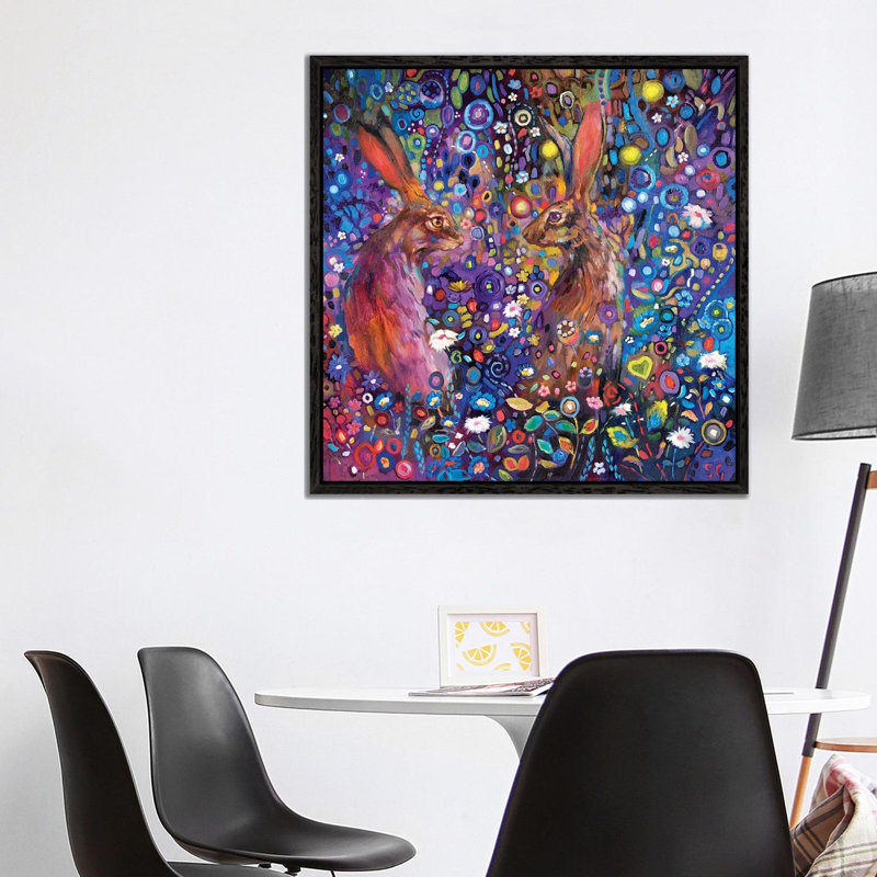 The Garden Of Delights by Sue Gardner - Painting on Canvas, Black Framed, 93.98 cm H x 93.98 cm W
