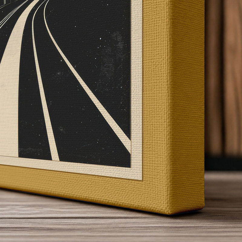 Urban Convergence Industrial - Wrapped Canvas, 18x12 - 45.7 x 30.5 cm, Ochre Border