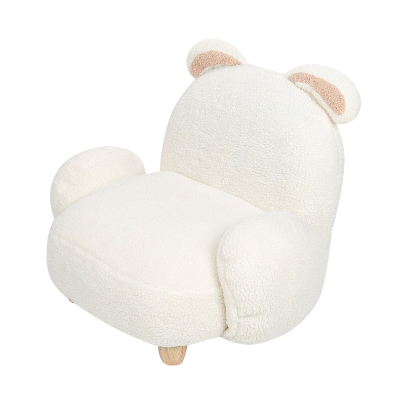 Duerr Upholstered Faux Fur Armchair, White