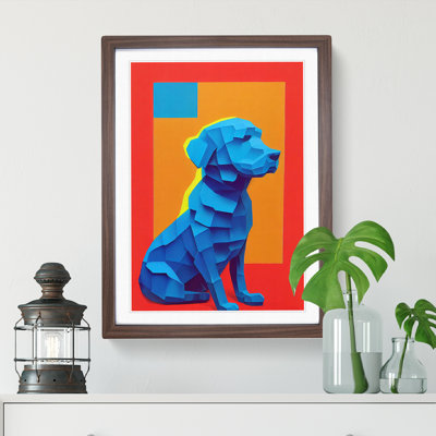 Sitting Dog No.2 - Framed Print