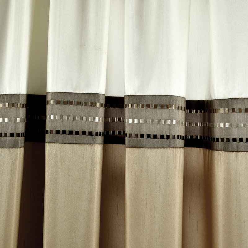 Terra Semi Sheer Curtain Pair, Beige/Ivory