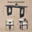 6 Person Modern Dining Table Set, 68" Rectangle Table and Upholstery Boucle Chairs-1621269865
