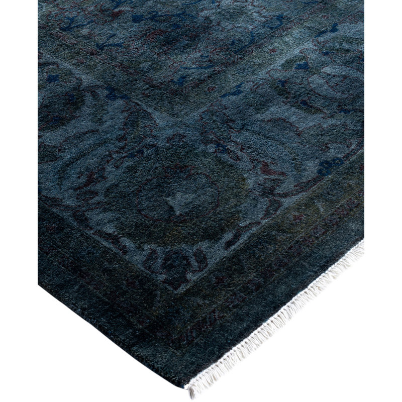 Overdyed One-of-a-Kind 6' 4" X 9' 5" Hand Knotted Area Rug