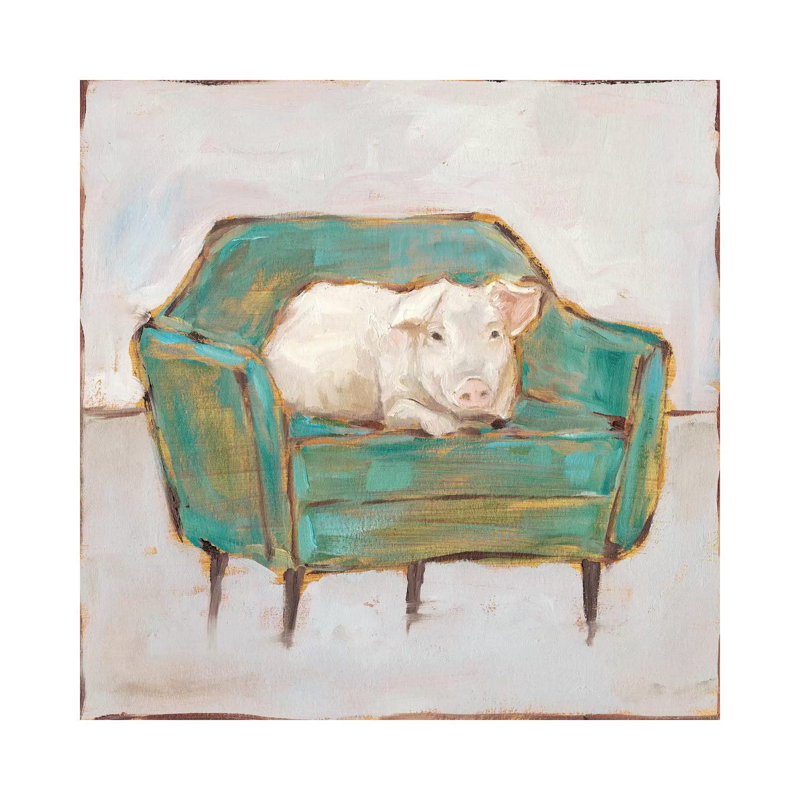 Créature confort VI par Ethan Harper - reproduction d'art, H 12 po x l 12 po x P 1,5 po, Toile tendue, Pas de tapis