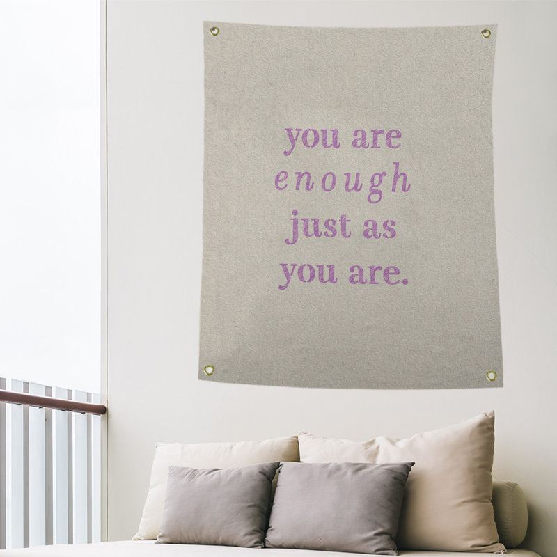 En polyester, vous êtes assez tapisserie quot, H 36 po x l 26 po, Blanc / violet