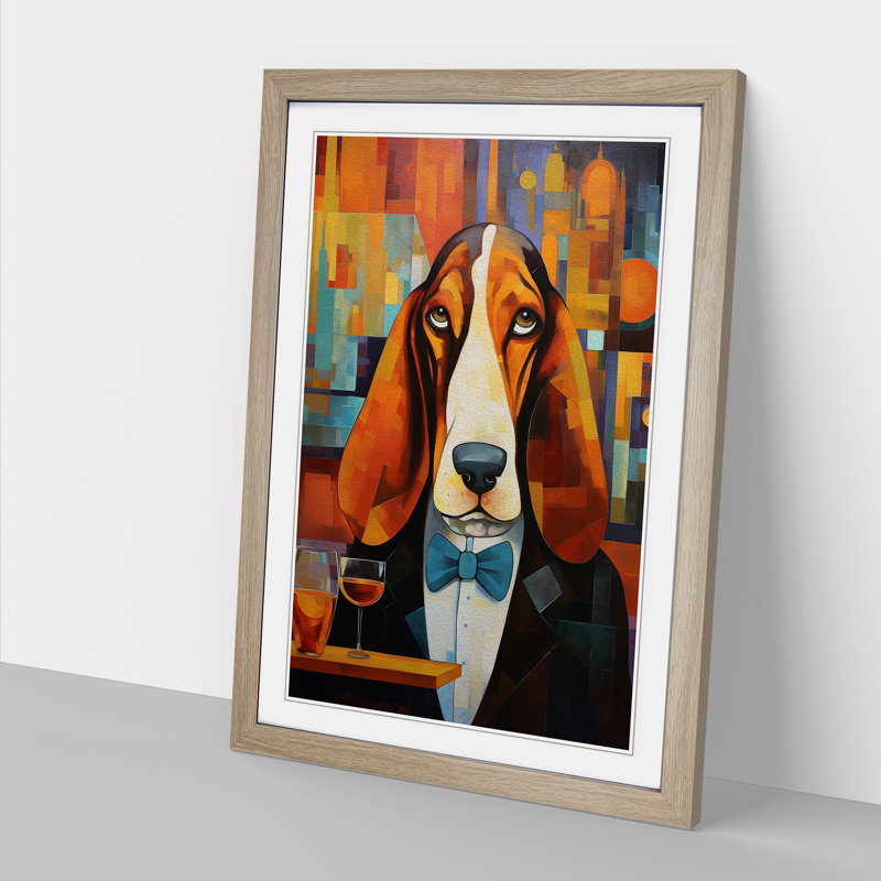 Single Picture Frame Print on Wood, Oak Framed, 64cm H x 46cm W