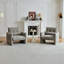 Chaise d'appoint moderne capitonnée avec revêtement en velours et coussin lombaire-217267300