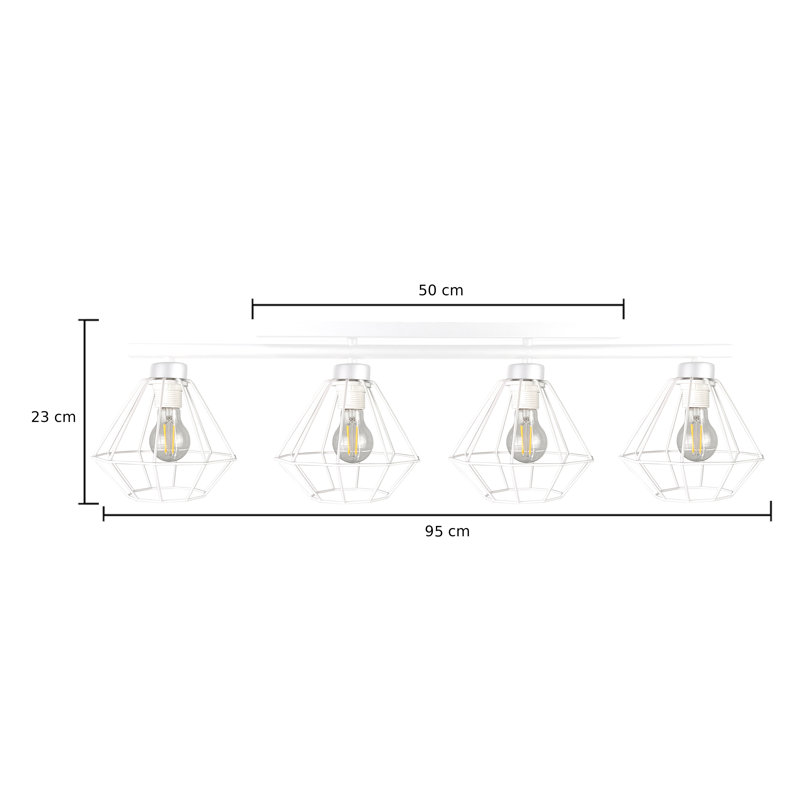 Richboro Flush Mount, White, White