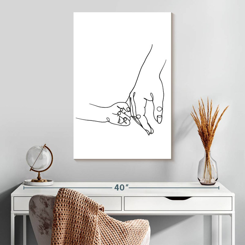 Mère et fille I, H 30 po x l 20 po