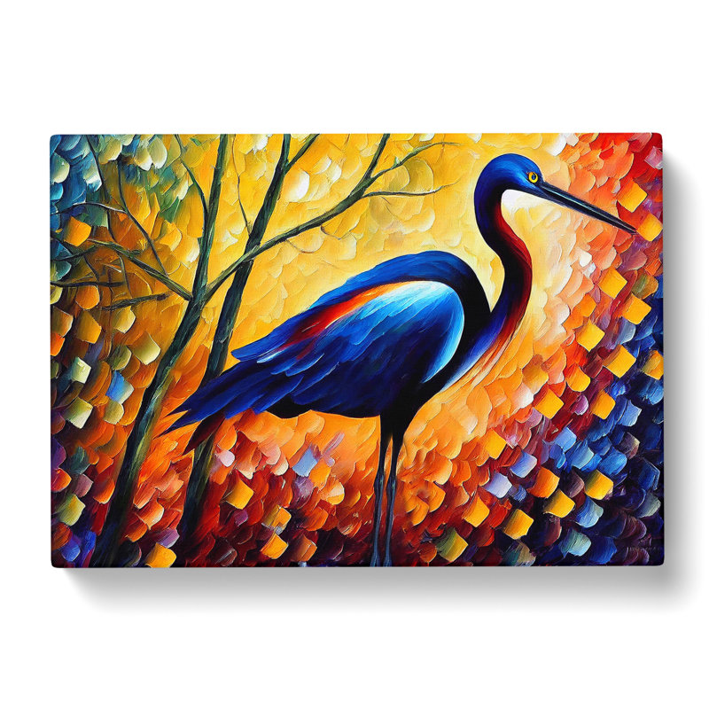 Heron Bird Abstract Vol.1 - Wrapped Canvas, 40cm H x 60cm W x 3cm D