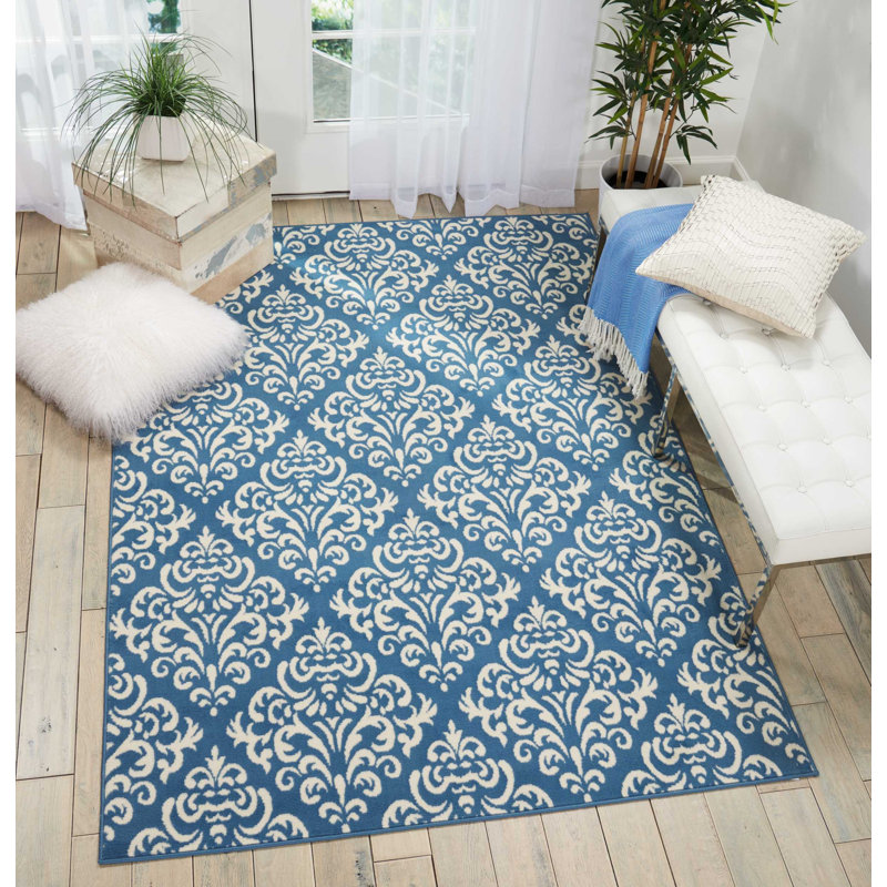 Gjuljeta Damask Indoor Rug, Rectangle 5'3" x 7'3"