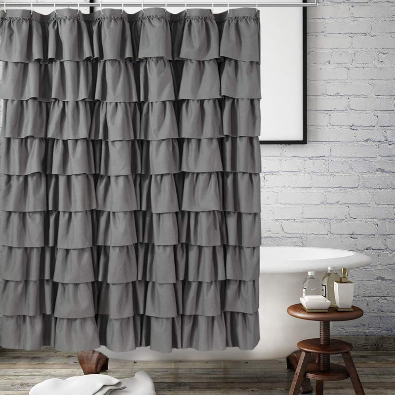 Rideau de douche Ruffle, Grey