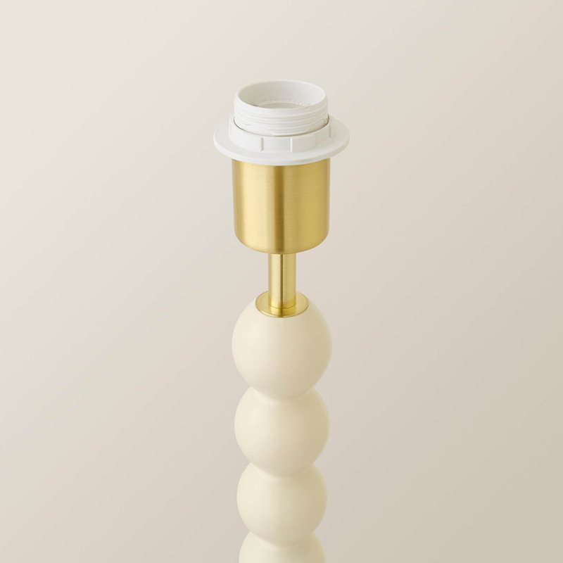 Helgomar 130cm Matte Traditional Floor Lamp, Cream