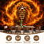 Papier peint adhésif autocollant Majestic Fiery Lion-133355672