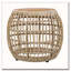 Acacia Wood Outdoor Side Table with Wicker Base