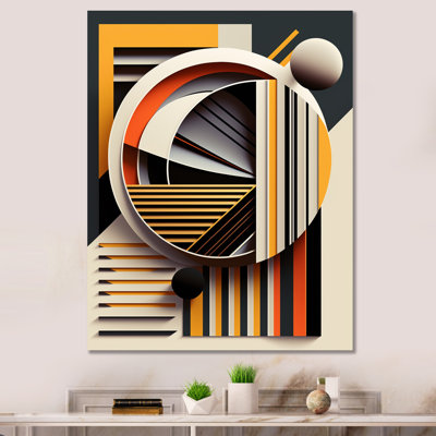 Minimal Bauhaus Dimensions V - Décoration murale géométrique moderne en métal