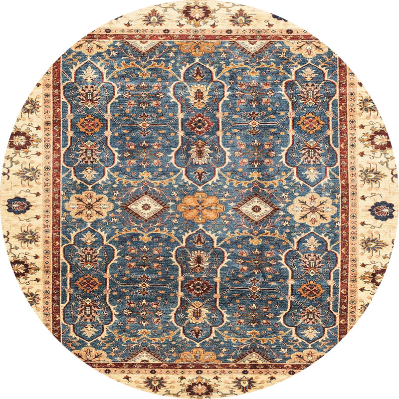 Abstract Indoor Rug, Round 6'