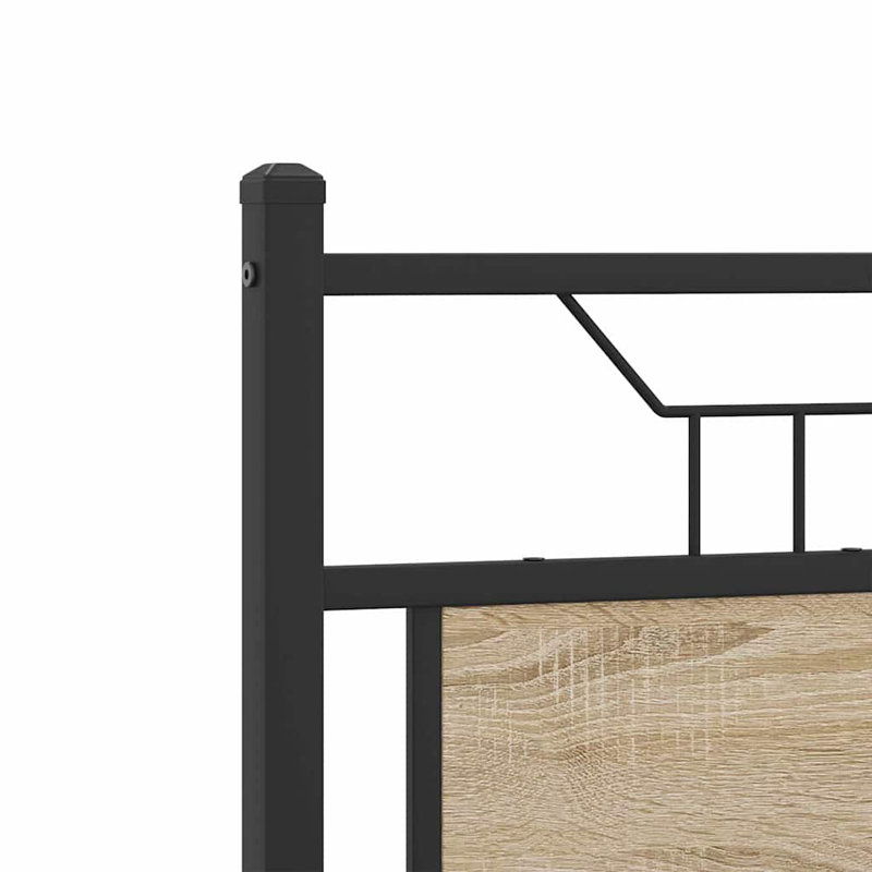 Bed Frame Without Mattress Engineered Wood, Kingsize (5'), Sonoma Oak