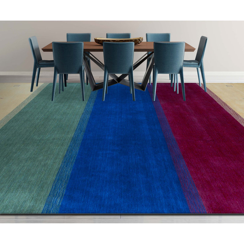Gabbeh Wool Striped Area Rug