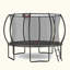 Trampoline 12 pi avec échelle et filet de sécurité, cadre en acier galvanisé à haute durabilité pour le plaisir en famille à l'extérieur