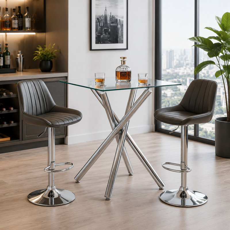 Table bistro 38 po, Argent