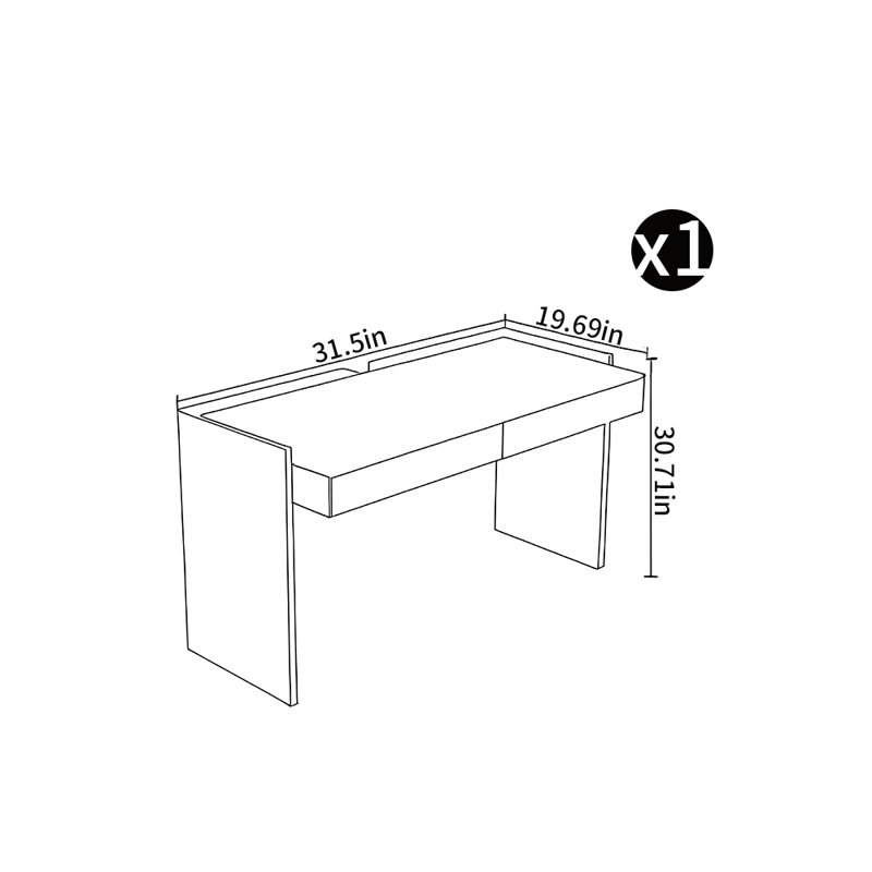Gênes, Blanc cassé / blanc, H 30,71 po x l 31,50 po x P 19,69 po