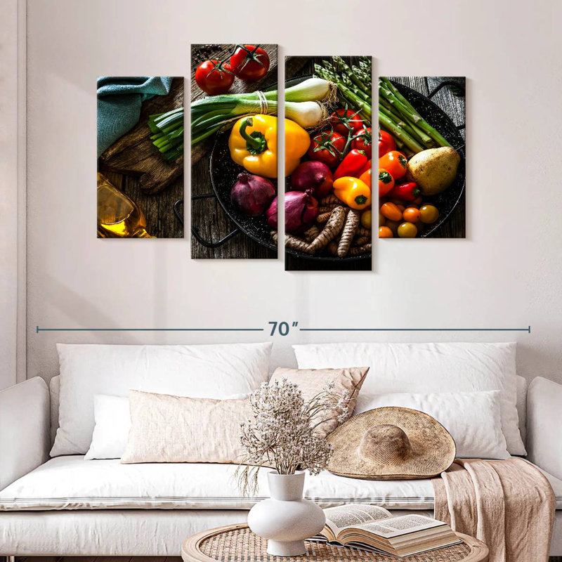 Yarlin Pan With Vegetables, 32" H x 52" W