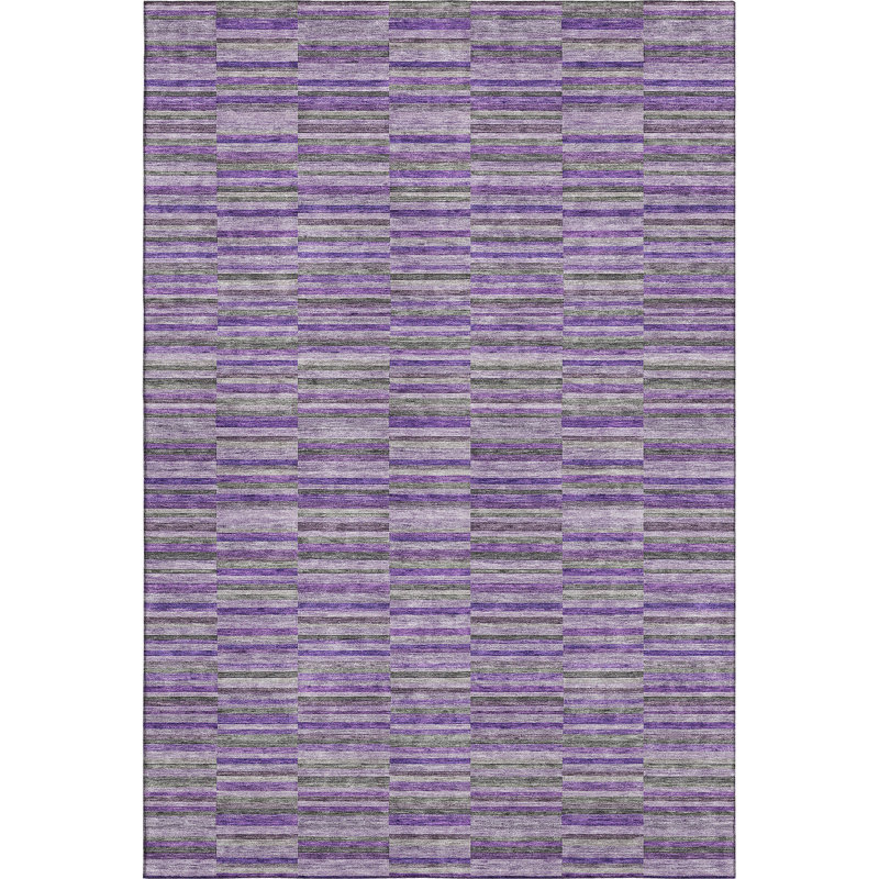 Premium Machine Washable Prisco Purple Rug, Rectangle 9' x 12'