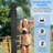 Solar Powered Temperature Controlled PVC Freestanding Outdoor Shower with Detachable Shower Head and Footwash Spout