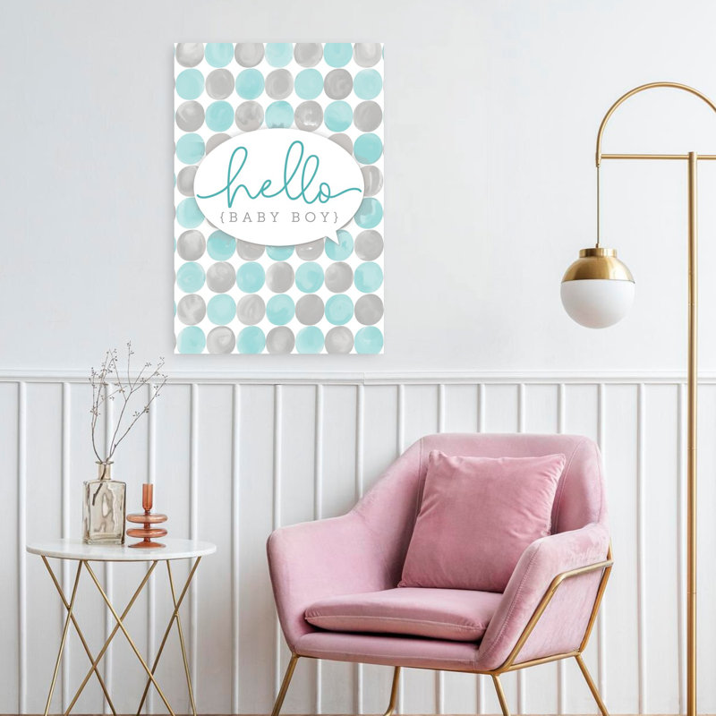 Hello Baby Boy, art contemporain abstrait, H 24 po x l 16 po