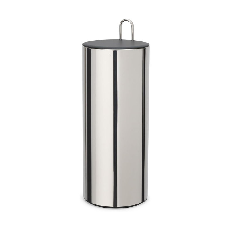Stainless Steel Concealed Toilet Roll Holder Stand Storage with Lid, Holds 3 Rolls