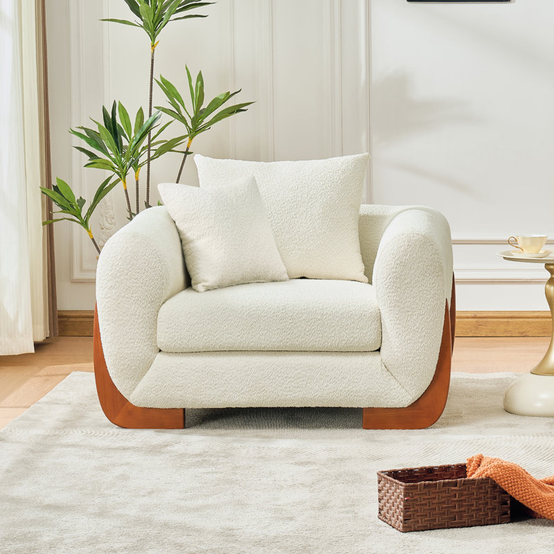 Fauteuil d'appoint l 42,9 po Venissa | Canapé rembourré, 1, Beige