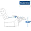 Fauteuil inclinable manuel avec chaise berçante et fauteuil pivotant - tissu d'ameublement en tissu
