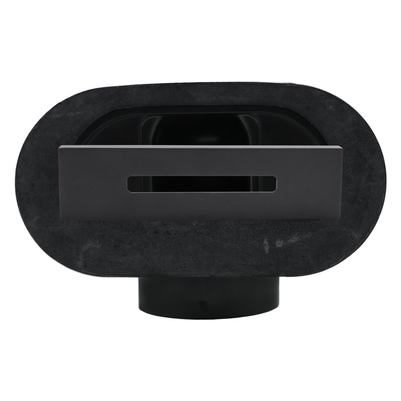 1-1/2" Coarse Thread Tip-Toe Bathtub Drain Trim with Linear Overflow Cover, Sch. 40 ABS fittings, Matte Black