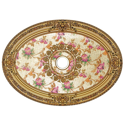 Antique Frame Floral Centre Oval Medallion