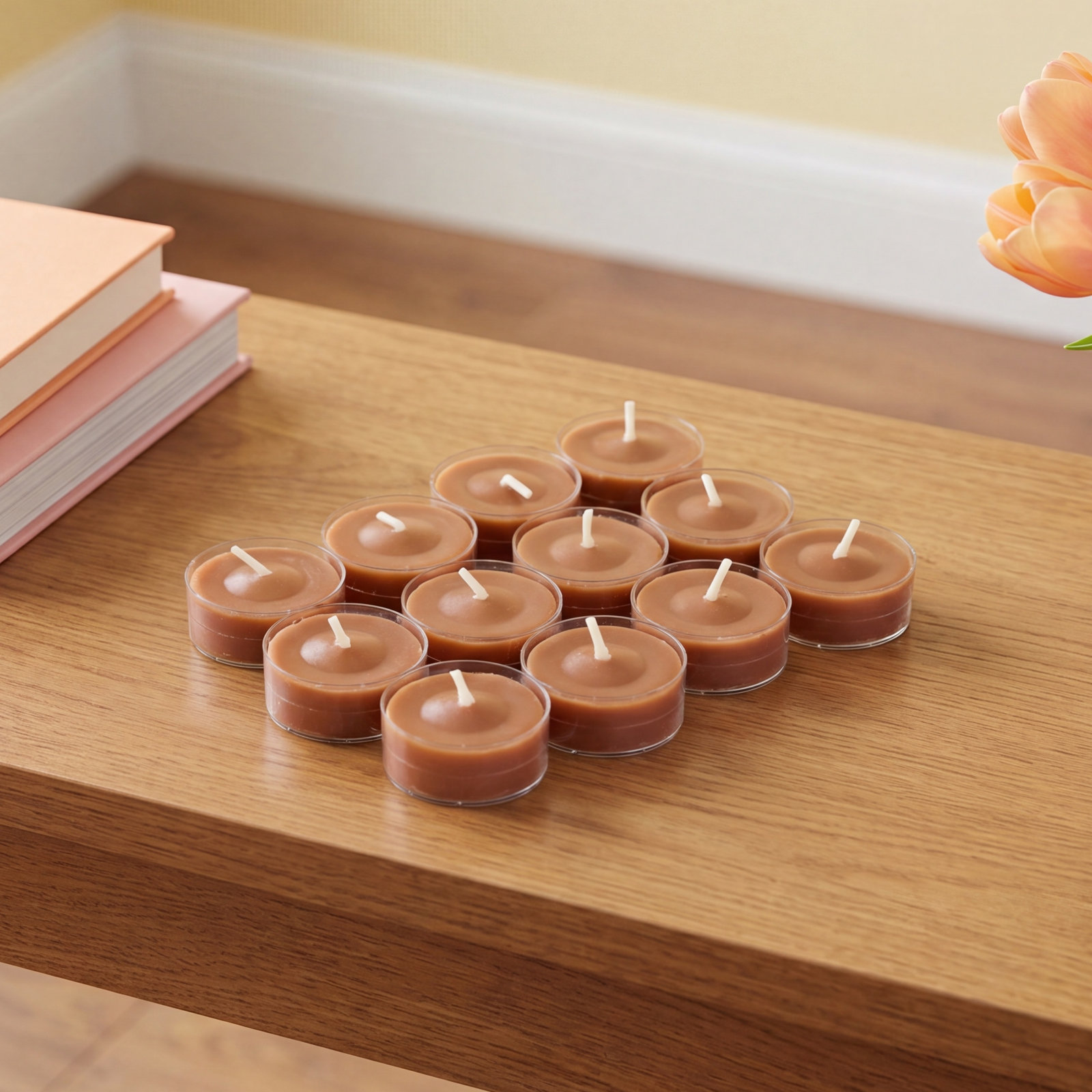 Oak Leaf Scented Tealight Candle Set
