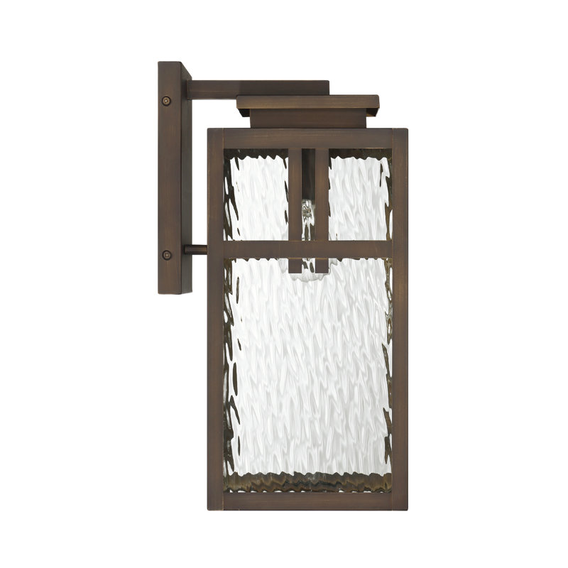 Hunter Aspenbrook Outdoor WeatherMax 1 Light Large 17 Inch Wall Light, Bronze, 17” H x 7.75” W x 9.5” D