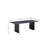 Modern Black Rectangular Solid Wood Dining Table-1322422474