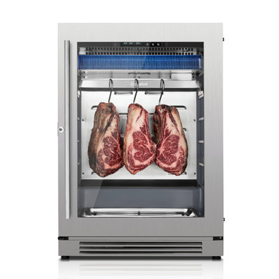 Ca'Lefort 24" Meat Aging Refrigerator 3.78 cu.ft Compact Dry Aging Fridge for Steak & Beef Meat, Built-in Dry Aging Refrigerator with Lockable Door, Dual Fan Circulation, UV Sterilization, Humidity & Temperature Control Professional Dry Aging Fridge