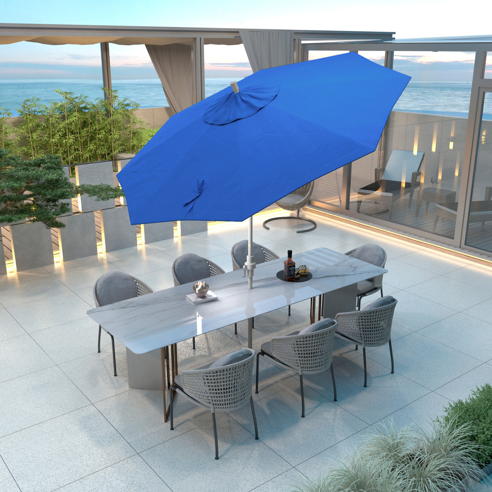 Calline 9' Umbrella, Royal Blue Performance