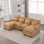 Canapé-lit modulaire confortable en U avec mousse à mémoire de forme et canapé modulaire à 4 places en chenille pour salon et appartement-897860806