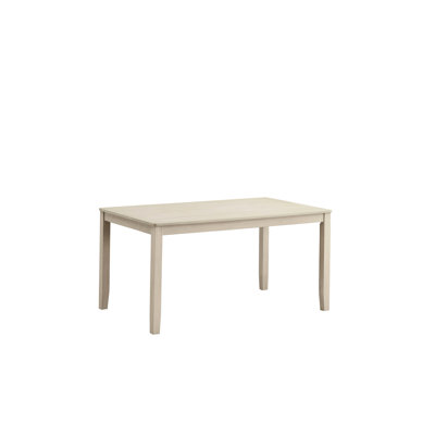 Table de salle à manger rectangulaire gris antique avec plateau fixe, en placage de bois d'hévéa, 150 cm de large, 89 cm de profondeur, 76 cm de hauteur, 31 kg, charge maximale de 45 kg, style transitionnel, conception robuste