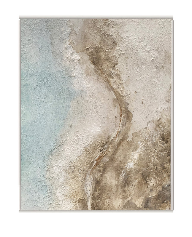 Velora Single Picture Frame Painting on Wood, 150 cm H x 150 cm W, White