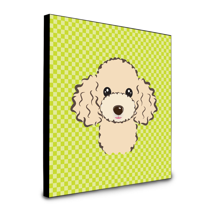 Panneau mural d’art Dungorbery, Vert, Caniche Buff