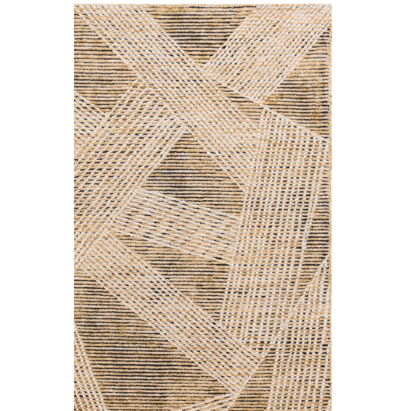 Ebony Hand Tufted Wool Abstract Indoor Rug, Runner 2'3" x 8'